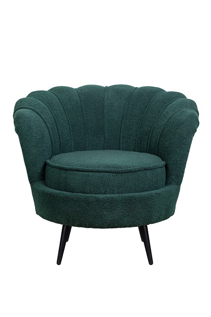 Низкое кресло ракушка Pearl зеленый Boucle на черных ножках в Краснодаре Низкое кресло ракушка Pearl зеленый Boucle на черных ножках