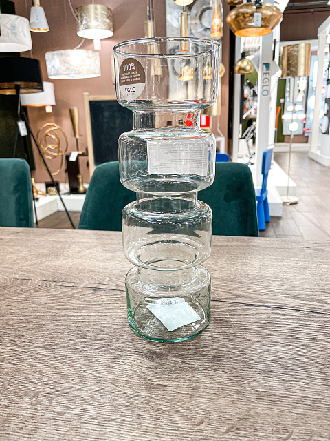 421076 Ваза декоративная DELNITE, H260, ?90, стекло, прозрачный в Краснодаре 421076 Ваза декоративная DELNITE, H260, ?90, стекло, прозрачный