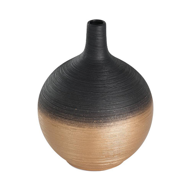 421418 Ваза декоративная SARYKSU, H185, керамика, черный, золотой в Краснодаре 421418 Ваза декоративная SARYKSU, H185, керамика, черный, золотой