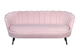 Дизайнерский диван Pearl Triple Pink на черных ножках