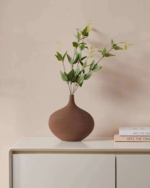 421412 Ваза декоративная SARYKSU, H220, керамика, коричневый в Краснодаре 421412 Ваза декоративная SARYKSU, H220, керамика, коричневый