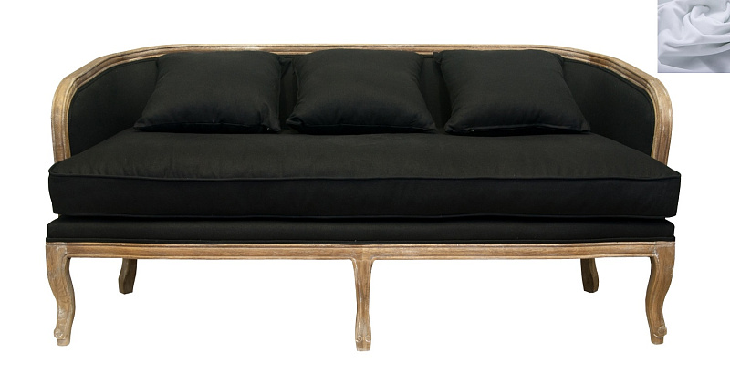 Диван в стиле ретро Nora светло-серый