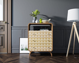 Высокий комод "Ellipse print" с тремя ящиками принт 1 арт EL04/print_1