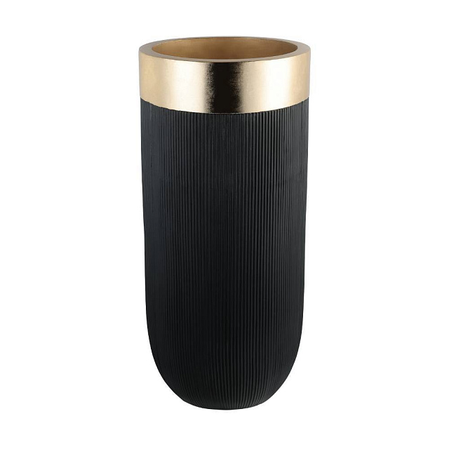428195 Ваза декоративная MUARAKAMAN, ?390, H-900, стекловолокно, черный, золото в Краснодаре 428195 Ваза декоративная MUARAKAMAN, ?390, H-900, стекловолокно, черный, золото
