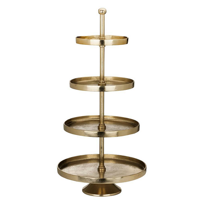 427649 Блюдо-этажерка декоративное BABIRIK H700 алюминий, золотой в Краснодаре 427649 Блюдо-этажерка декоративное BABIRIK H700 алюминий, золотой