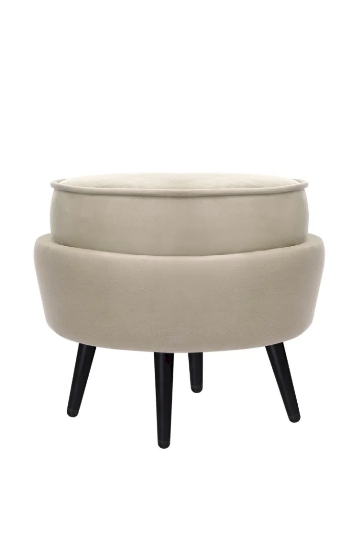 купить Пуф Pearl Adorn Taupe на черных ножках