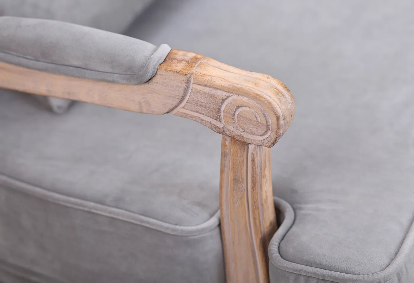 фото Мягкое полукресло с подлокотниками Nitro Grey Velvet в Краснодаре