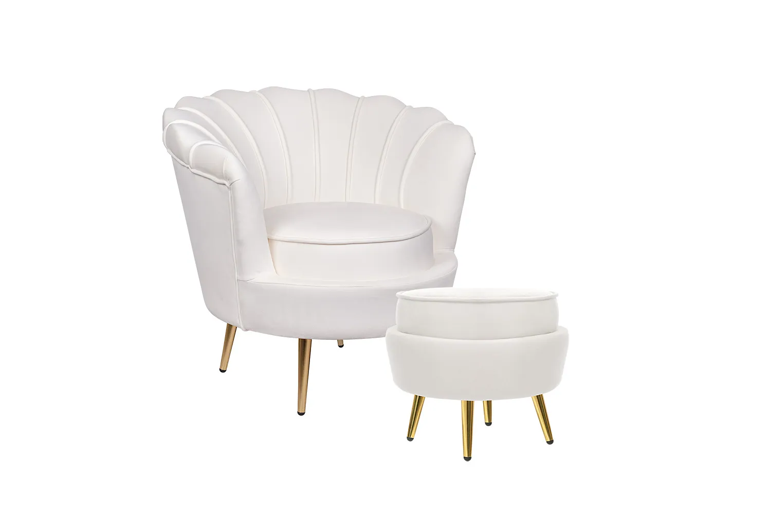 купить Кресло с пуфом ракушка Pearl Beige в Москве купить Кресло с пуфом ракушка Pearl Beige в Краснодаре