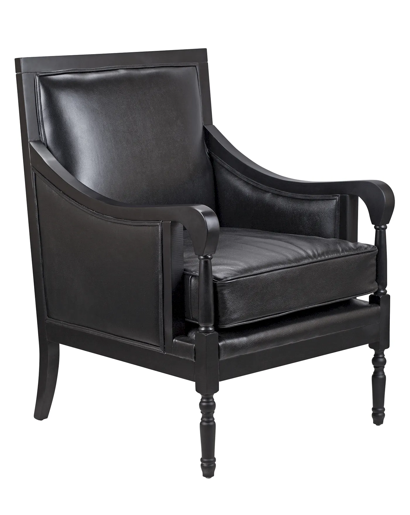 купить Классическое американское кресло Colin Black Leather в Краснодаре