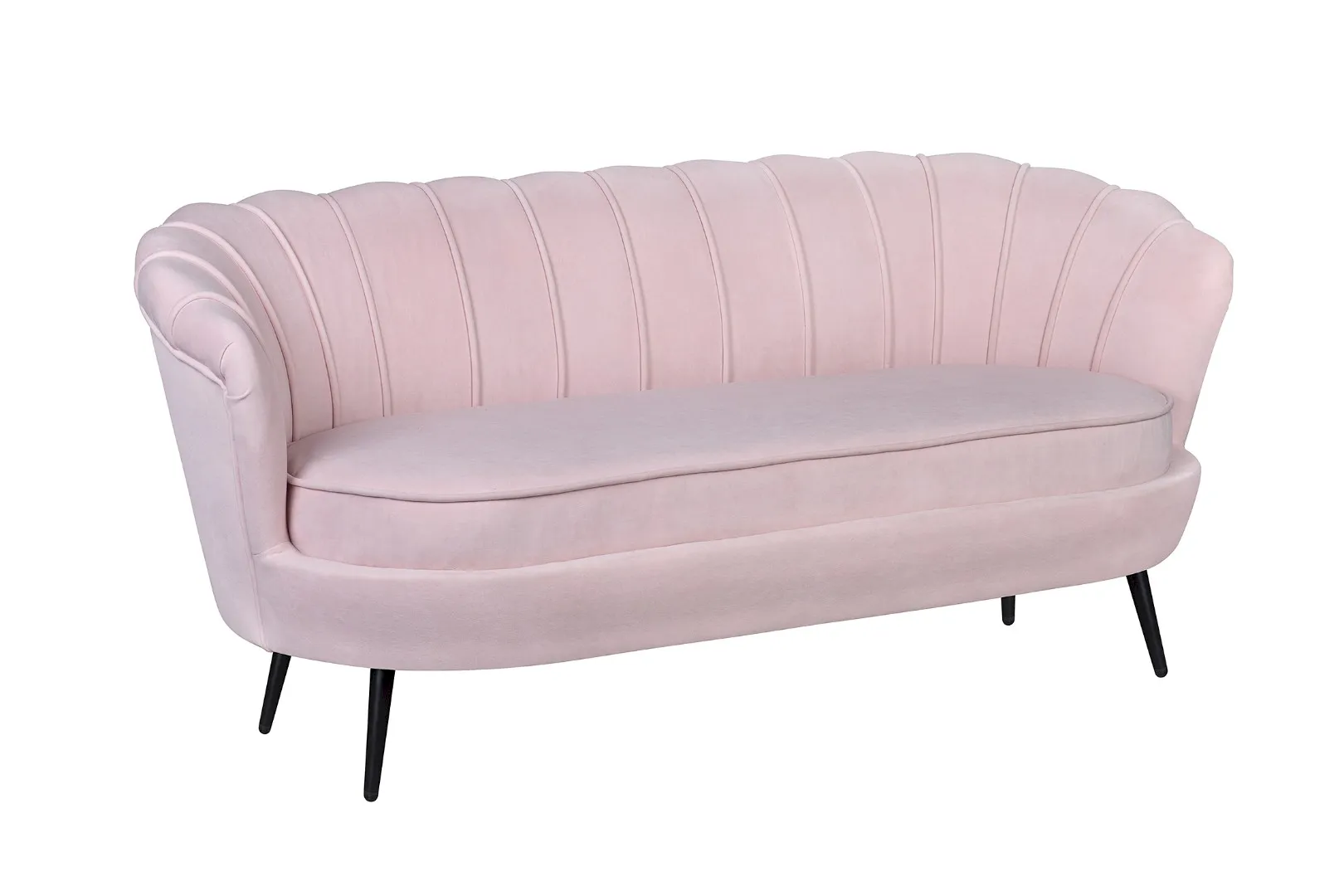 купить Дизайнерский диван Pearl Triple Pink на черных ножках в Москве купить Дизайнерский диван Pearl Triple Pink на черных ножках
