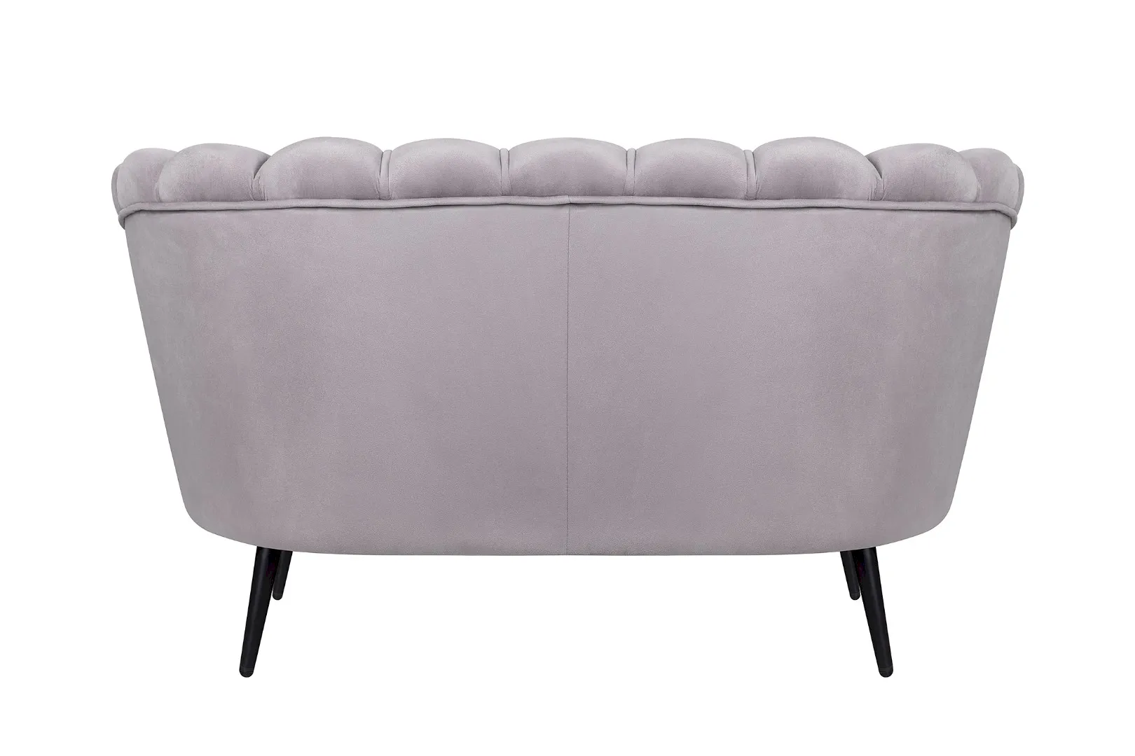 Диван ракушка Pearl Double Grey на черных ножках в интернет-магазине