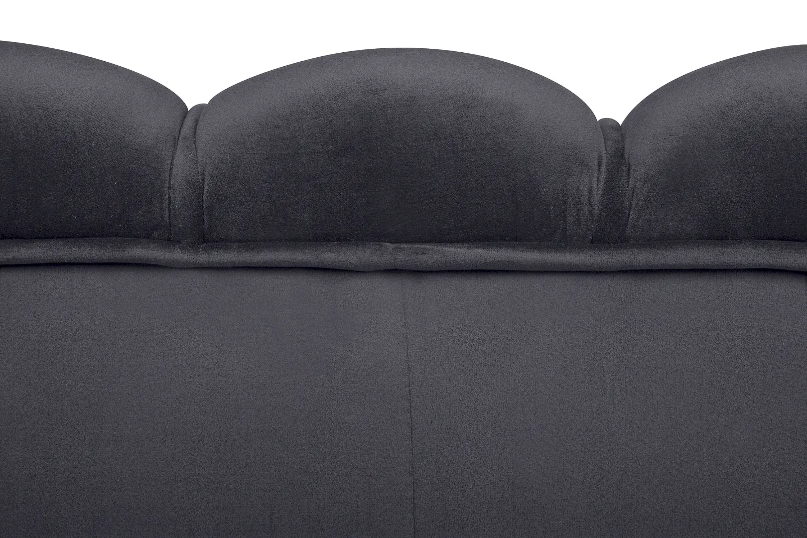 фото Диван ракушка для гостиниц Pearl Triple Black на черных ножках