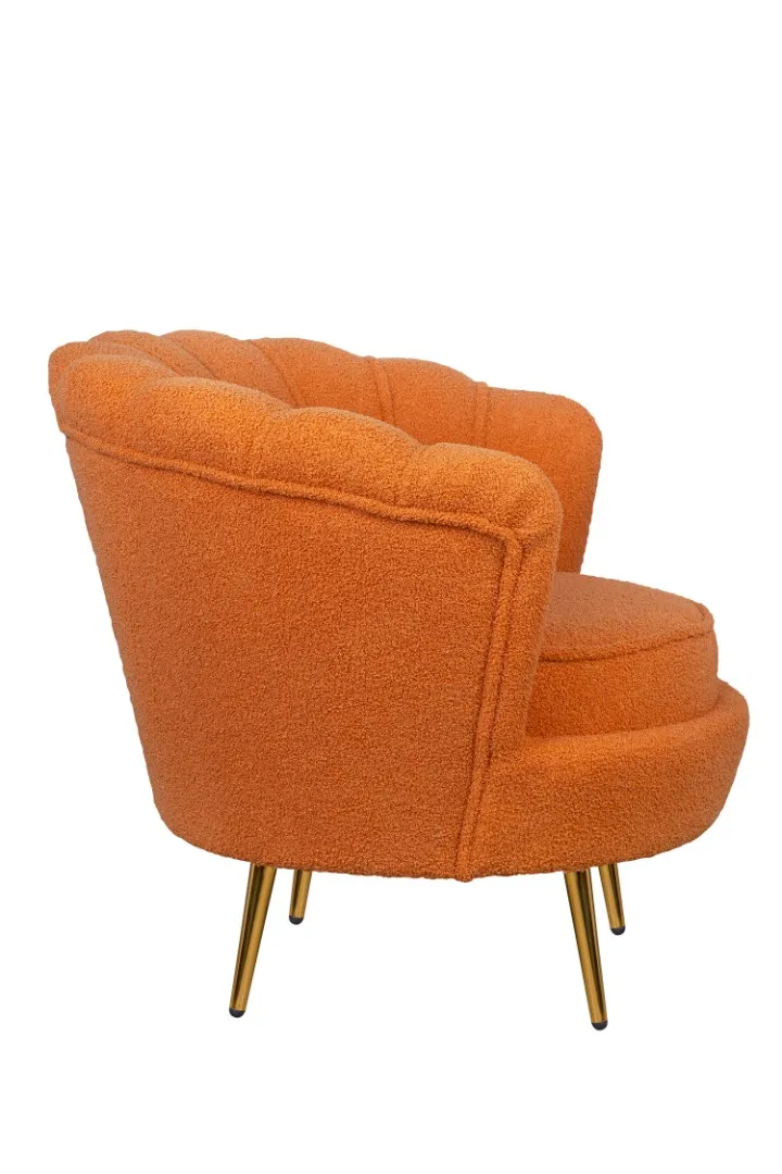 заказать Низкое кресло ракушка Pearl Orange Boucle в Москве заказать Низкое кресло ракушка Pearl Orange Boucle