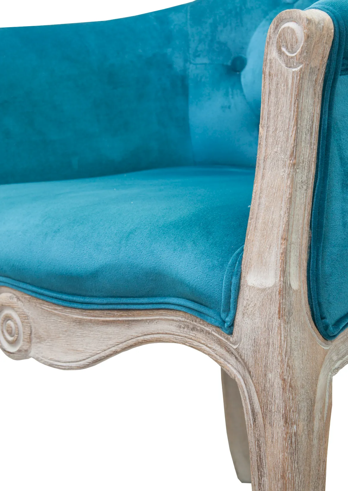 фото Низкое кресло ретро Kandy Blue Velvet в Краснодаре