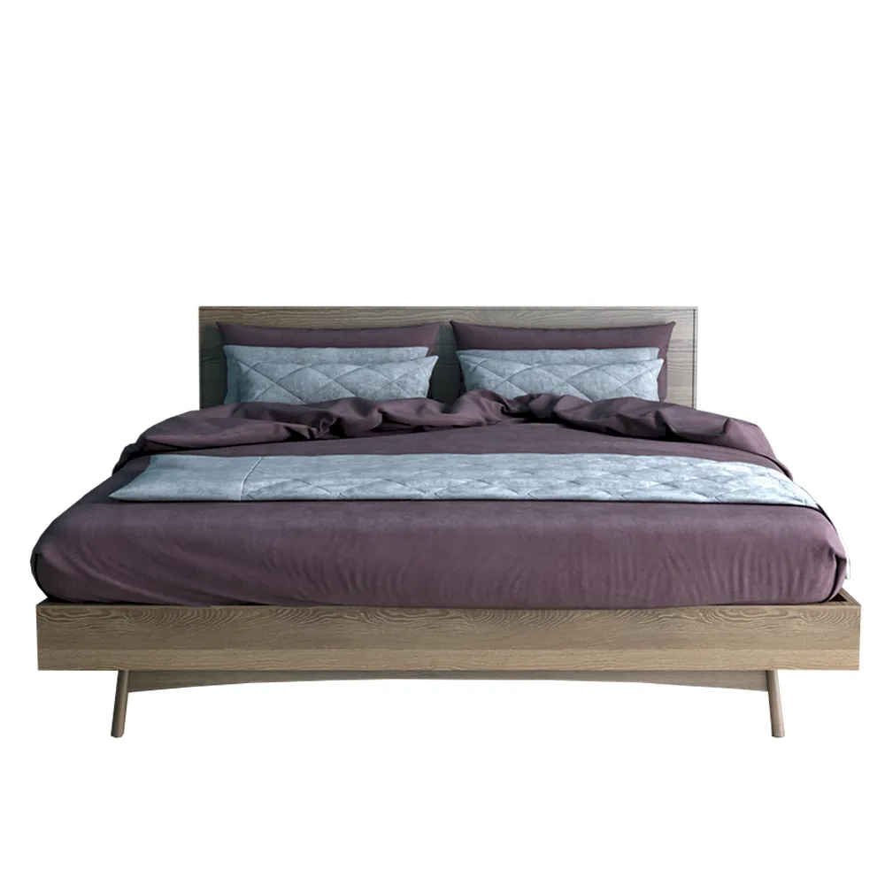 Кровать двуспальная в Скандинавском стиле "Бруни (Bruni)" 180х200 см арт BR-18 в интерьере