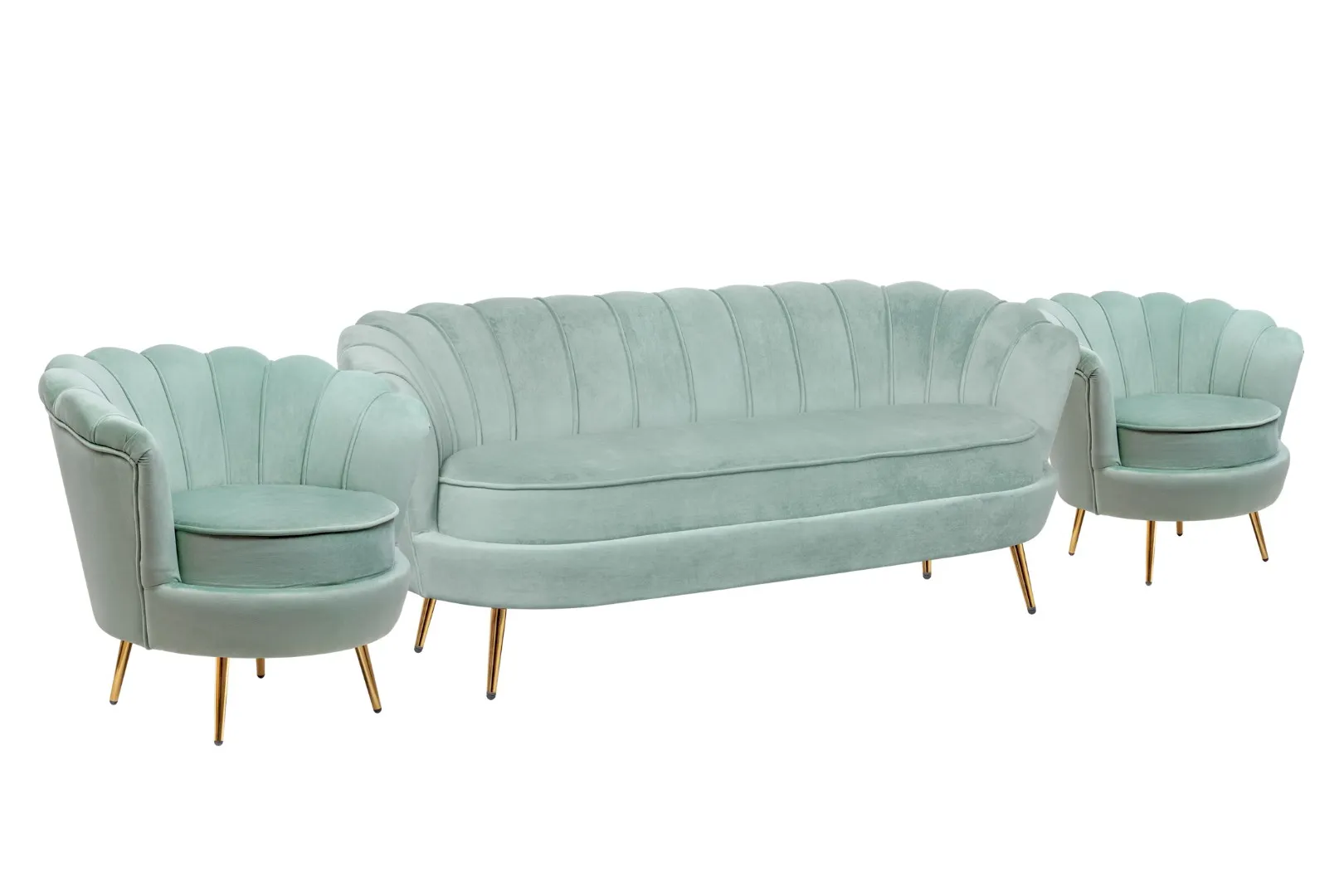 купить Комплект кресел и дивана ракушка Pearl Triple Green