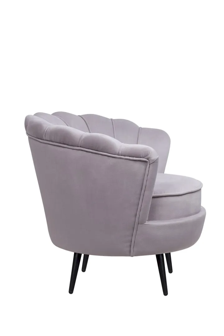 заказать Низкое кресло ракушка Pearl Grey на черных ножках в Москве заказать Низкое кресло ракушка Pearl Grey на черных ножках