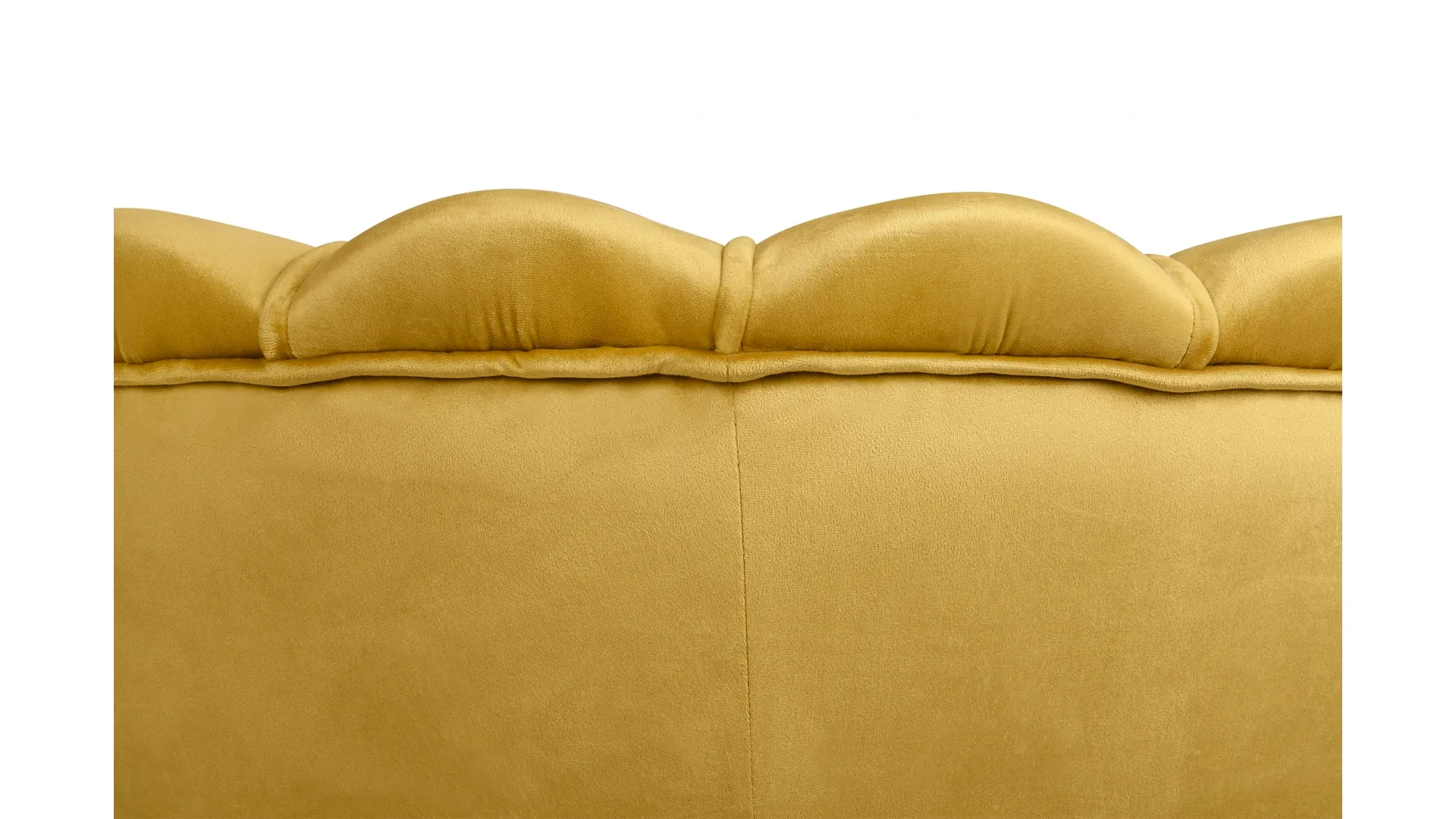 фото Низкое кресло ракушка Pearl Yellow на черных ножках