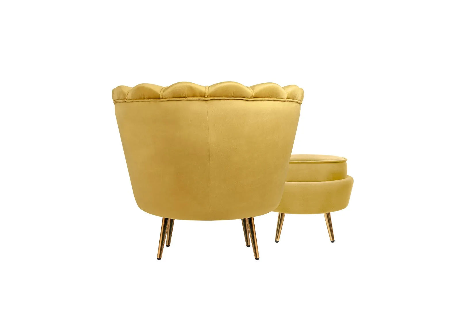заказать Кресло с пуфом ракушка Pearl Yellow в Москве заказать Кресло с пуфом ракушка Pearl Yellow в Краснодаре