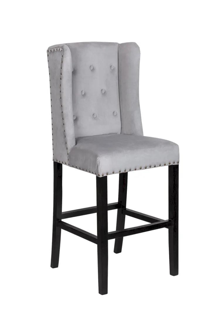 купить Дизайнерский барный стул Skipton Grey Velvet в Москве купить Дизайнерский барный стул Skipton Grey Velvet в Краснодаре