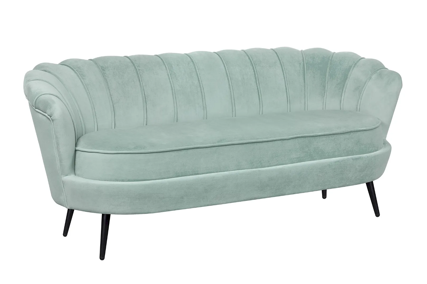 купить Диван ракушка для гостиниц Pearl Triple Green на черных ножках