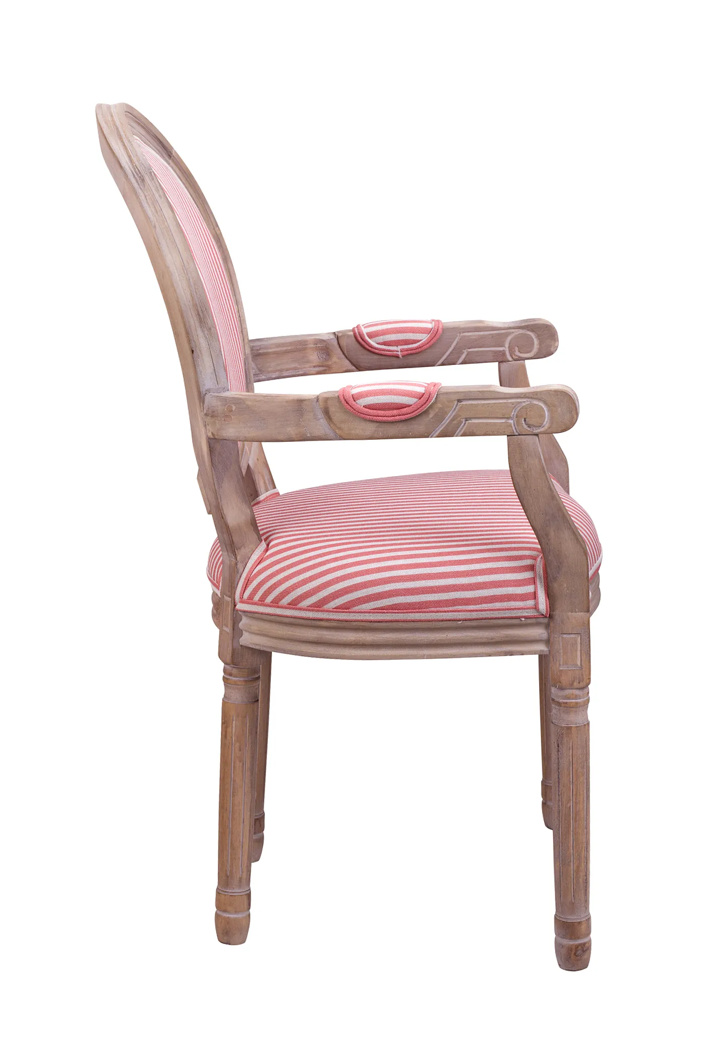 заказать Мягкий стул с подлокотниками Volker Arm Pink Pinstripe в Краснодаре