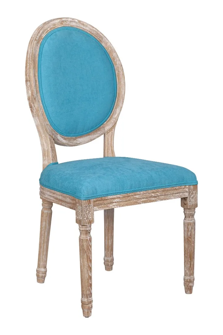 купить Стул с круглой спинкой Volker Oak Light Blue в Москве купить Стул с круглой спинкой Volker Oak Light Blue