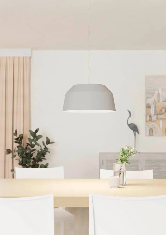 купить 900379 Подвесной потолочный светильник CONTRISA, 1x40W, E27, H1100, ?380, сталь, серый в Москве купить 900379 Подвесной потолочный светильник CONTRISA, 1x40W, E27, H1100, ?380, сталь, серый