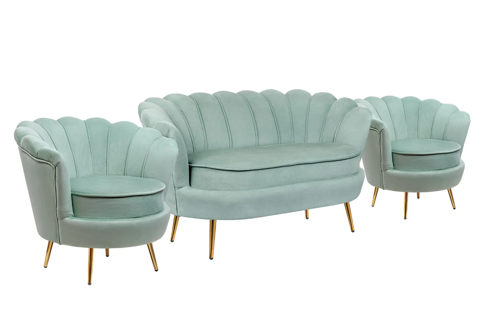 купить Комплект кресел и дивана ракушка Pearl Double Green