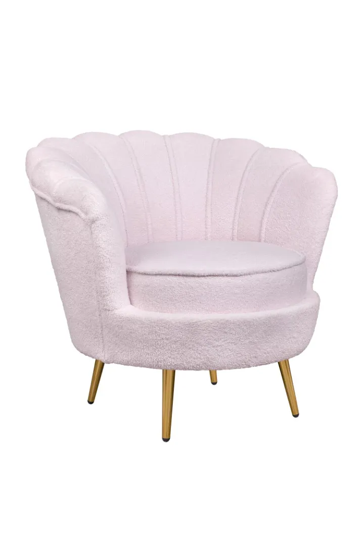 купить Низкое кресло ракушка Pearl Pink Boucle в Москве купить Низкое кресло ракушка Pearl Pink Boucle в Краснодаре