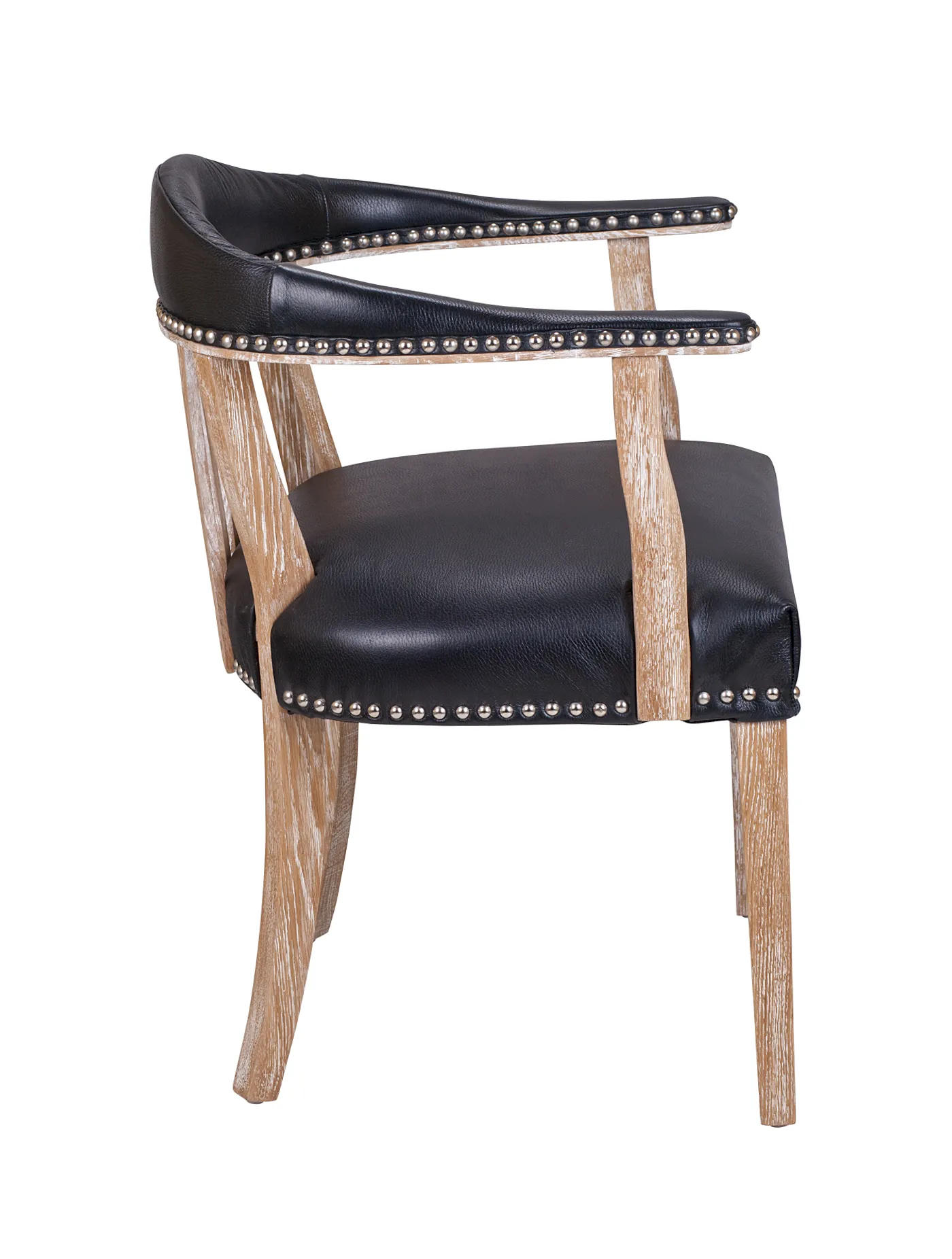 заказать Мягкий стул с подлокотниками Tanner Black Leather в Краснодаре