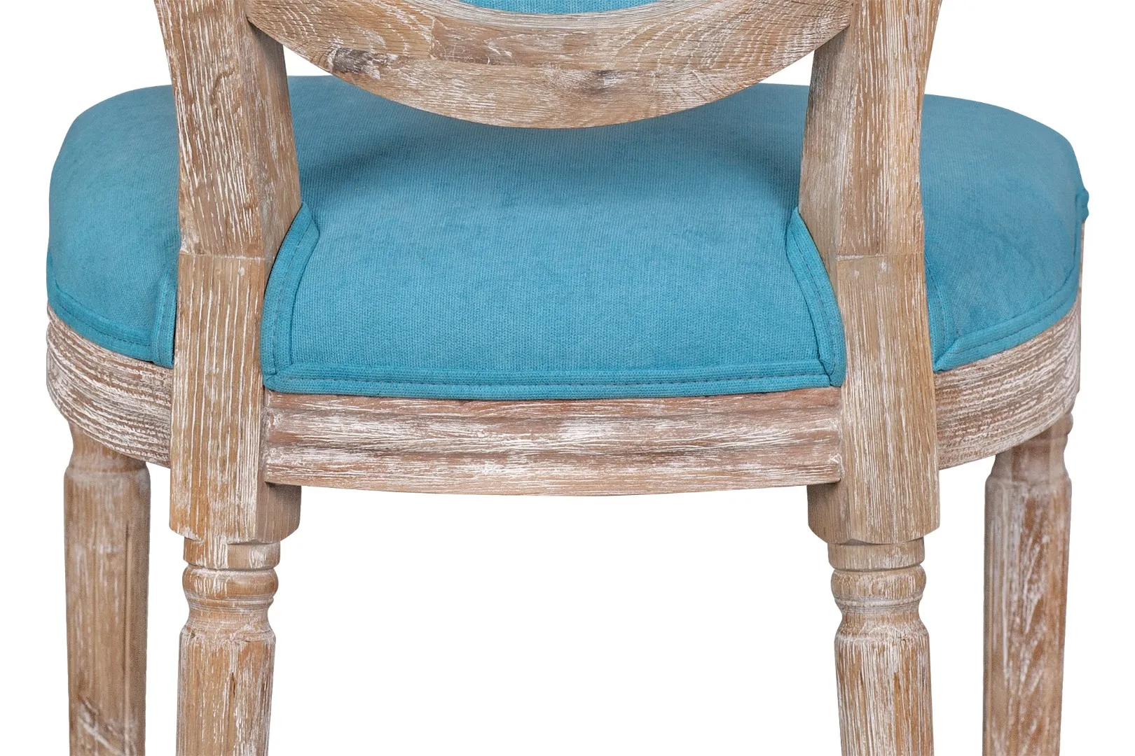 Стул с круглой спинкой Volker Oak Light Blue в интерьере в Краснодаре