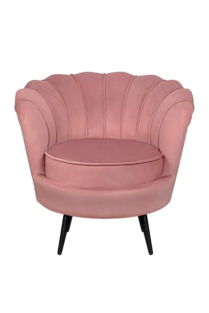 Низкое кресло ракушка Pearl Pink V3 на черных ножках в Краснодаре Низкое кресло ракушка Pearl Pink V3 на черных ножках