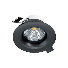 купить красивые 98607 Светодиодный встраиваемый светильник SALICETO димм., 6W(LED), ?88, 380lm, 3000K, алюминий, черны в интернет-магазине в Краснодаре