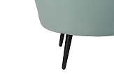 Диван ракушка для гостиниц Pearl Triple Green на черных ножках №6