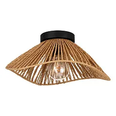 купить 44071 Потолочная люстра LAVISTER, 1х60W (E27), H175, ?390, сталь черный / бумага, натуральный в интернет-магазине в Краснодаре