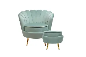 Кресло с пуфом ракушка Pearl Green на заказ в Краснодаре