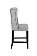 Дизайнерский полубарный стул Skipton Average Grey Velvet №2 в Краснодаре