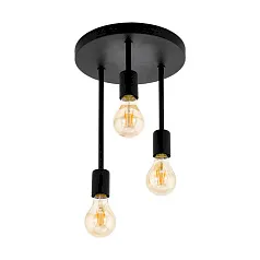 купить красивые 43126 Потолочный светильник WILMCOTE, 3х60W (E27), ?280, H380, сталь, черный в интернет-магазине в Краснодаре