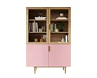 Буфет с двумя дверками "Лайн (Line)" LN11/GR1/pink №0