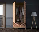 Шкаф в скандинавском стиле "Эллипс (Ellipse)" с ящиками принт 3 арт EL15/print_03 №1