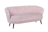Дизайнерский диван Pearl Triple Pink на черных ножках №1