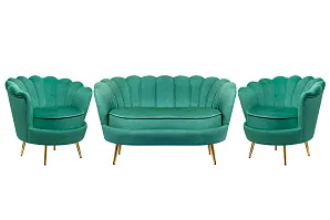 красивый Комплект кресел и дивана ракушка Pearl Double Green V2 в Краснодаре