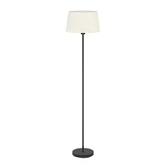 901265 Торшер FEBRES, 1х60W (E27), H1530, ?350, сталь, черный, текстиль, белый в интернет-магазине в Краснодаре