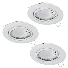 красивые 94406 Комплект светодиодных встраиваемых светильников PENETO, 3x5W (GU10), ?87, сталь, белый в Краснодаре
