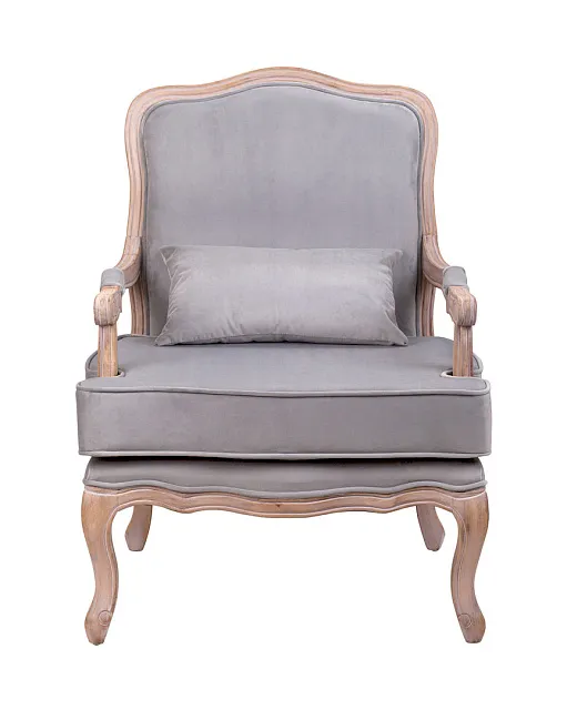 Мягкое полукресло с подлокотниками Nitro Grey Velvet в Краснодаре