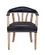 Мягкий стул с подлокотниками Tanner Black Leather №0 в Краснодаре