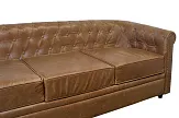 Кожаный диван лофт Karo Brown leather 3S №4 в Краснодаре