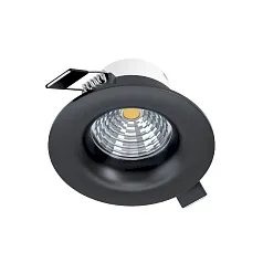 33996 Встраиваемый светильник диммируемый SALICETO, 6W (LED), 4000K, 500lm, ?88, алюминий, черный в интерьере в Краснодаре