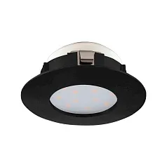 купить красивые 900743 Встраиваемый светильник PINEDA, 4,9W (LED), 3000K, IP20, IP44, ?78, пластик, черный в интернет-магазине в Краснодаре